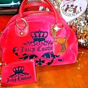 Juicy couture hot pink bowler bag